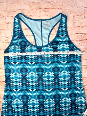 Old Navy | Blue Geometric Racerback Tank Top thumbnail 4