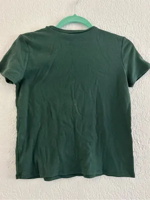 American Eagle Dark Green Boxy Crew Neck Tee thumbnail 3