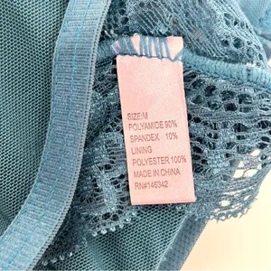 Teal Lace Bra Medium NWOT Blue thumbnail 5