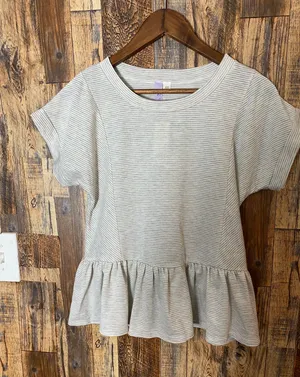 Francesca's NWT Alyas ( ) blouse size XXS heather gray thumbnail 2