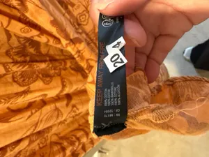 Anthropologie Somerset Maxi Dress Orange Woodblock Floral Tiered Size M thumbnail 5