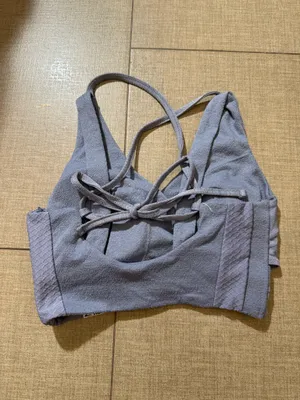 Gymshark blue lace back sports bra thumbnail 2