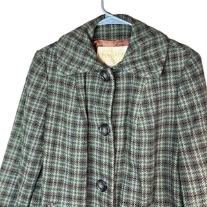 ‎Vintage Pendleton 100% Wool plaid coat thumbnail 2