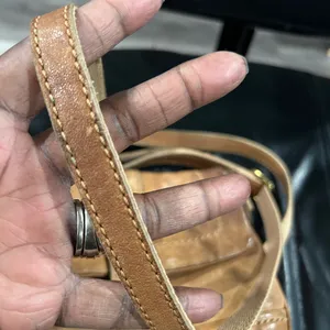 Vintage Fossil Tan Leather Crossbody Bag thumbnail 10