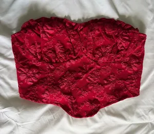SheIn Red corset shaped top thumbnail 1
