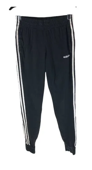 Adidas Womens Jogger Pants Pull On Pockets Logo Stripe Black XS thumbnail 1