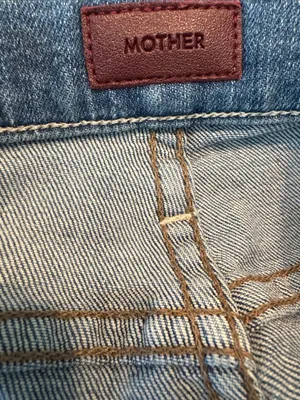 MOTHER high rise tomcat straight leg jeans in wild game Size: 27 thumbnail 3