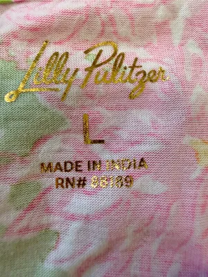 Lilly Pulitzer Dixi Swing Dress Seaside Garden Fit Size Medium (Tag L) - PTP 18” thumbnail 6