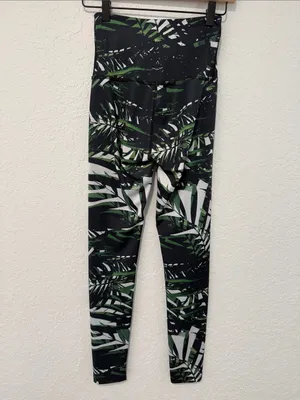 BEYOND YOGA Tropical Leaf-Print High-Waist Leggings Size Small thumbnail 2