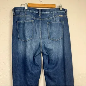 Kancan Blue Wide Leg Distressed High Rise Jeans Womens 31 Denim Classic Raw Hem thumbnail 10