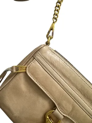REBECCA MINKOFF Tan Gold Leather MAC Crossbody Bag thumbnail 2