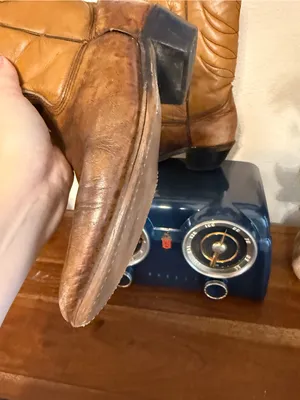 Vintage Women’s Brown Leather Cowboy Boots Western Ranch Riding 8 M 704403 W729 thumbnail 4