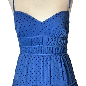 La Maison Talulah Dress Womens Small‎ Blue And Black Polka Dot Sorrento Midi thumbnail 7