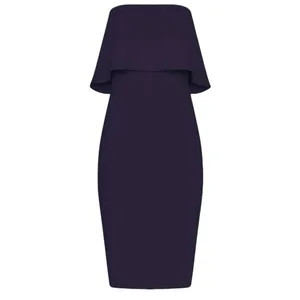 Likely‎ Driggs Strapless Cape Overlay Midi Dress Navy Blue 2 Minimalist Elegant thumbnail 9