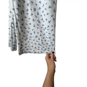 Hollister Pajama Pants Women XS White Blue Floral Wide Leg Loungwear Boho thumbnail 6