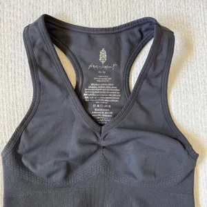 NWOT Free People FP Movement Sports Bra XS Gray Racerback Ribbed Bralette thumbnail 3