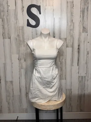 Abercrombie & Fitch White Linen Wrap Skort Dress Romper Womens Size S thumbnail 2