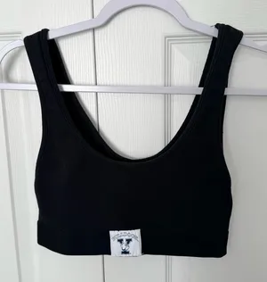 Black ZARA YALE University BULLDOGS Women's Sports Bra MEDIUM thumbnail 1
