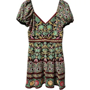 Alice + Olivia Dana Puff Sleeve‎ Fit & Flare Floral Mini Dress Size 4 thumbnail 5