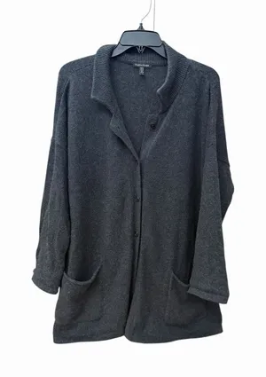 Eileen Fisher Cardigan Sweater Womens Medium Cashmere‎ Blend Knit Jacket #H2-2 thumbnail 1