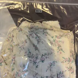974 | NWT Altar'd State Floral Tiered Ruffle Swiss Dot Mini Dress Cream Women XS thumbnail 10