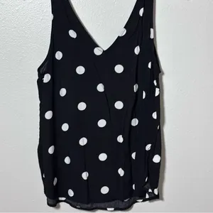 Old navy Women black Polka Dot top‎ size small thumbnail 2