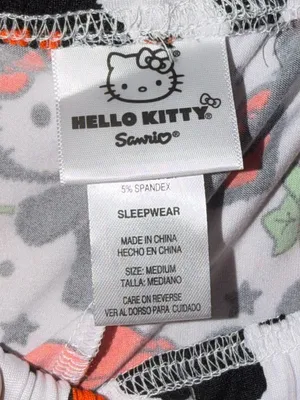 Hello Kitty Halloween Pumpkin Print Pajama Pants - Orange & White thumbnail 5