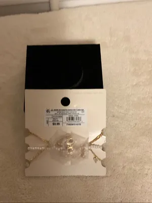 a new day Gold and White Layered Anklet Trio thumbnail 2