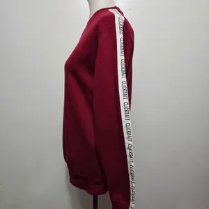 Fanjoy Clickbait Sweatshirt Small Maroon Logo Tape Sleeve Crewneck Pullover thumbnail 3