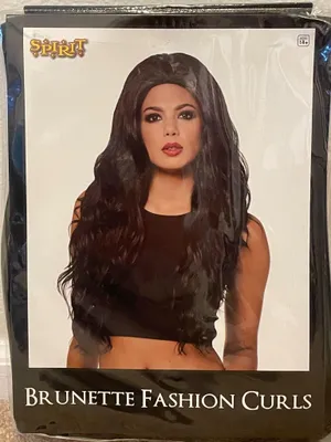 Spirit Halloween Brunette Fashion Curl Wig thumbnail 1