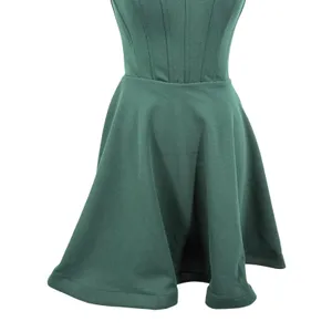 B. Darlin Forest Green Strapless Corset Bodice Skater Dress 4XGY330 Size 1/2‎ thumbnail 3