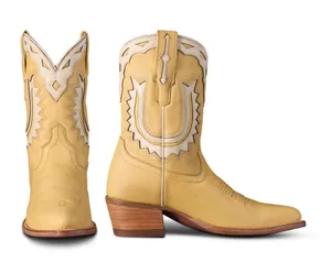 Tecovas The Jolene Pale Yellow Boots Size 6 thumbnail 1