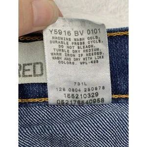 LEVI'S Womens's Classic 512 Slim‎ tapered medium jeans raw hem sz 10M thumbnail 10
