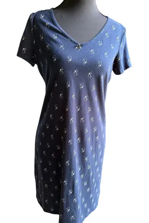 Nautica Anchor Print Sleep Shirt | Women's Small thumbnail 1