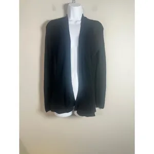 Banana Republic Black‎ Peplum Open Front Textured Knit Cardigan Sweater Small thumbnail 3