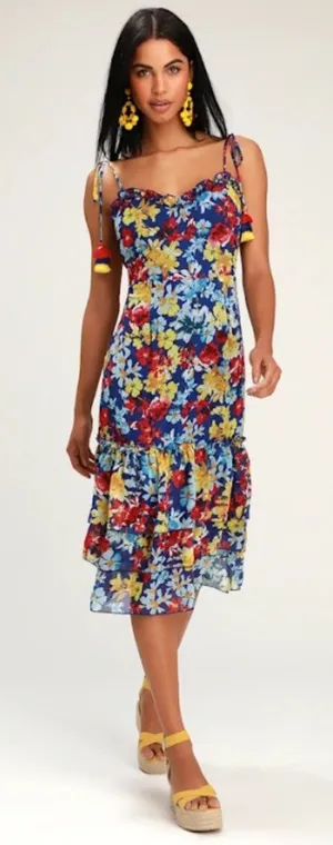 LULUS Flirty Sexy Tropical Vacation Resort Flirty Flowy FLoral Summer Dress thumbnail 1