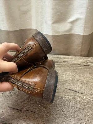 FRYE‎ Phillip Harness Leather Ankle Boots Brown Moto Biker size 7.5 thumbnail 4