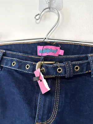 Edikted Ciel Low Rise Denim Micro Shorts Medium thumbnail 6