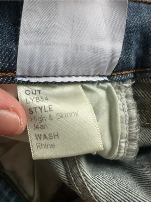 Reformation jeans high and skinny jeans in rhine wash size 26 made in USA thumbnail 5