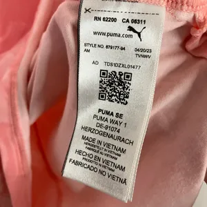 Puma | Pink Wavy Athletic Racerback Tank Dress Casual Athleisure Womens Large thumbnail 4