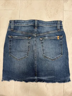Joe's Jeans Denim Skirt Frayed‎ Mini Skirt Women's Size 25 thumbnail 4