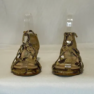 Women’s Jimmy Choo Snakeskin Wedge Sandals size 37 thumbnail 4