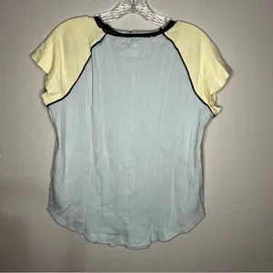 We‎ The Free Blue/Yellow Block That Baby Raglan Baseball Colorblock T-shirt thumbnail 10
