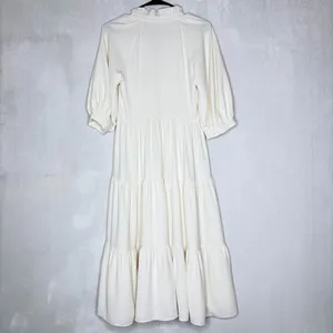 Amanda Uprichard White Midi Tiered Dress thumbnail 9