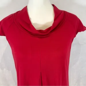 Red go go style pleated mini dress size medium thumbnail 2