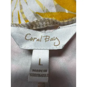 Coral Bay Womens Skort Tropical Leaf Print A-Line Pull‎ On Size L Shorts under thumbnail 4