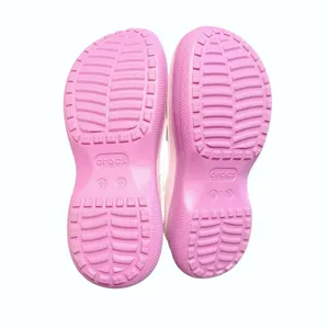 Crocs Classic Stacked Clog Womens 11 Mens 9 White Pink Purple Platform thumbnail 9