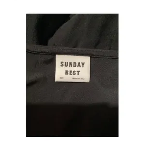 Sunday Best Aritzia Black Wrap Mini Dress Long Sleeve V-Neck Ruffle Hem 2XS thumbnail 4