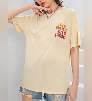 Let’s Watch The Sunset Short Sleeve Graphic Tee XS thumbnail 1