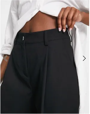 ASOS Weekday Ovoid Pants in Dark Brown thumbnail 4
